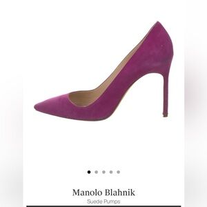 Manolo Blahnik Pink Suede BB90 Heels – Size 38.5 (Fits 7.5/8)